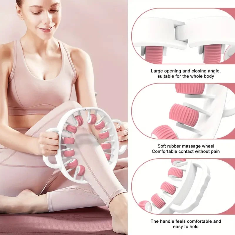 12 Wheel Muscle Roller Massager for Deep Tissue Relief